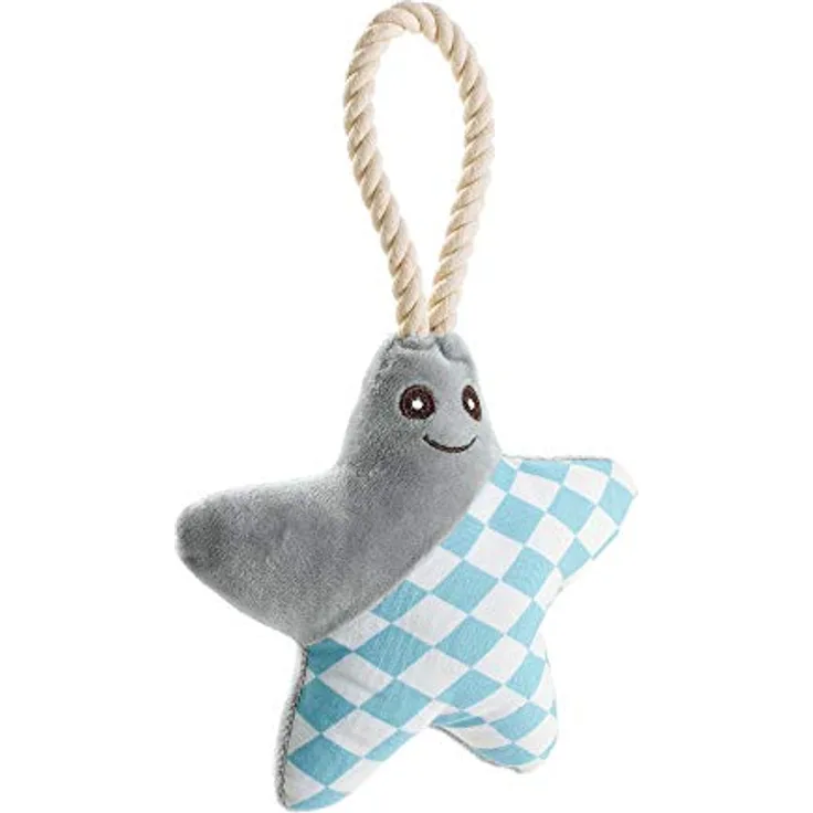 HUNTER Salima Hundespielzeug für Welpen, Stern, grau, 17 cm