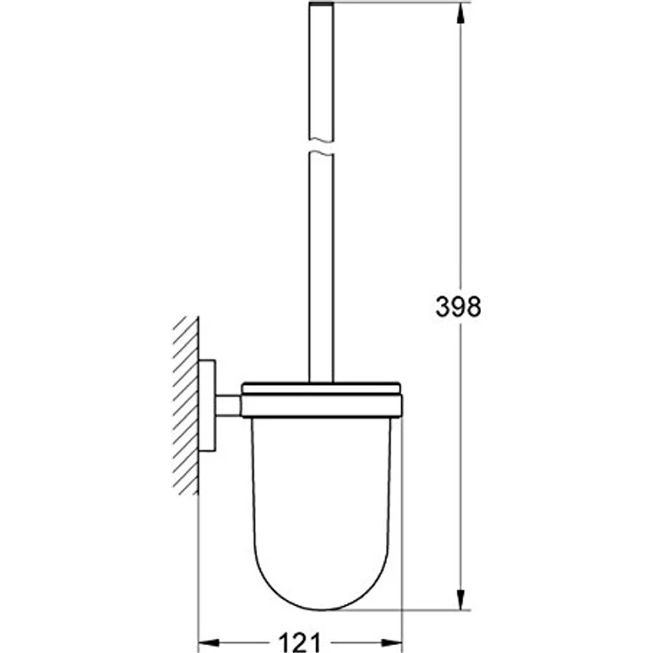 GROHE Essentials - Toilettenbürstengarnitur (Wandmontage, pflegeleicht, langlebig) , rund, chrom, 40374001 – Bild 2