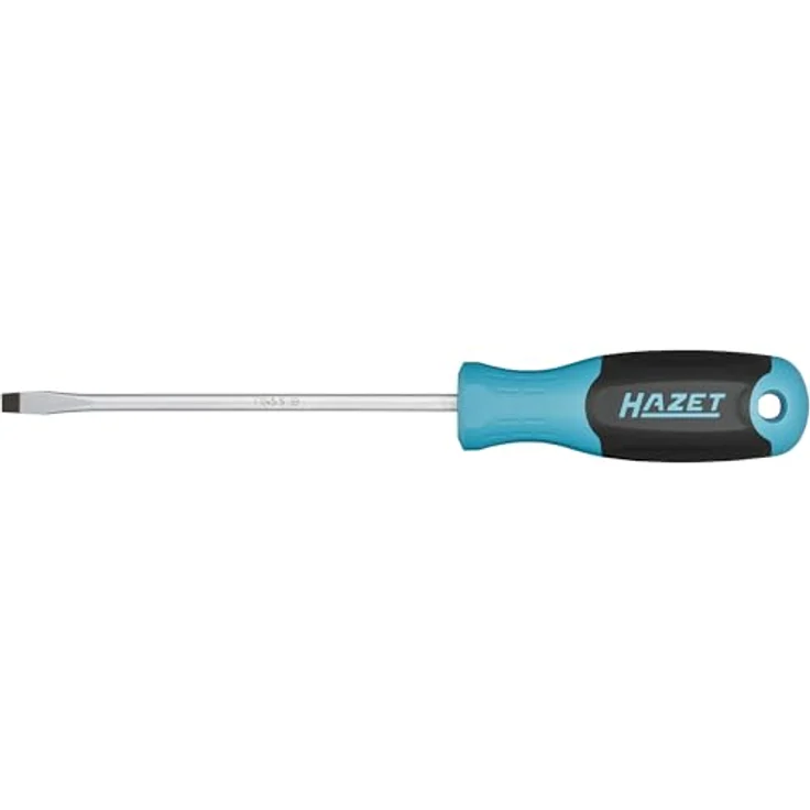 Hazet Schraubendreher 811-55, Schlitz Profil SW 1 x 5,5 mm, Standardlänge 230 mm, Rundklinge, rutschfester 3-Komponenten-Griff, blau – Bild 2