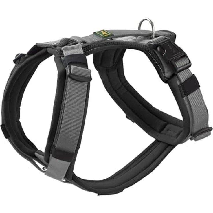 Hunter Tierbedarf Hunde-Geschirr Maldon Up schwarz/grau, weich gepolstert, reflektierend, verstellbar – Bild 2