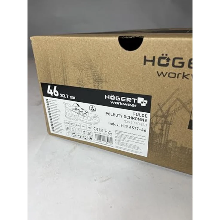 Högert Technik FULDE Sicherheitsschuhe LACE SYSTEM S3S SR FO ESD, Halbschuhe, grau/blau, mit Kompositkappe und rutschfester Sohle, optimaler Schutz vor elektrostatischer Entladung, schnelle Schnürregulierung – Bild 7