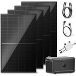 Solakon Balkonkraftwerk 2000W 800W, Solaranlage mit Speicher, Plug&Play Komplettset, bifaziale Solarmodule, 10m Kabellänge