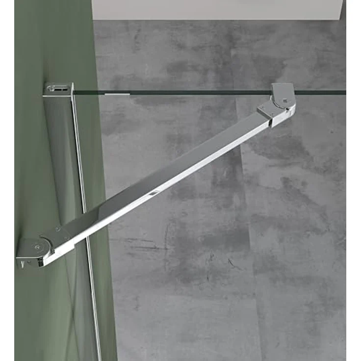 Mai & Mai Duschkabine Eckeinstieg 90x100 cm, Klarglas mit Edelstahlprofilen, 6mm ESG-Sicherheitsglas, inkl. Duschtasse – Bild 4