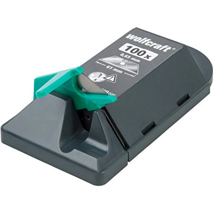 Wolfcraft 100 Profi-Trapezklingen in Spenderbox, 0.65 x 61 mm, 4309000 – Bild 4
