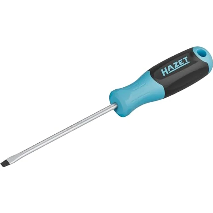 Hazet Schraubendreher 811-55, Schlitz Profil SW 1 x 5,5 mm, Standardlänge 230 mm, Rundklinge, rutschfester 3-Komponenten-Griff, blau – Bild 1