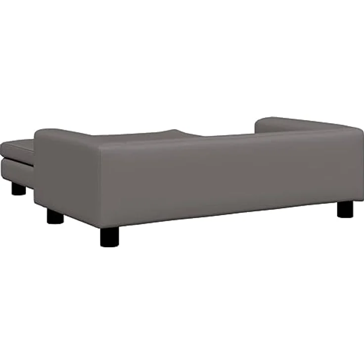 vidaXL Hundebett mit Verlängerung Grau 100x50x30 cm Kunstleder – Bild 5