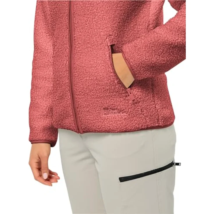 Jack Wolfskin Fleecejacke HIGH CURL JACKET W, Damen Arbeitsjacke in warmem SHERPA FLEECE, schwarz – Bild 3