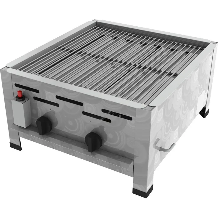 ChattenGlut Gasgrill ChattenGlut Gastrobräter 9kW mit Rost, BxTxH: 480x530x270 cm, Edelstahl, Made in Germany, Piezozündung, Flammüberwachung