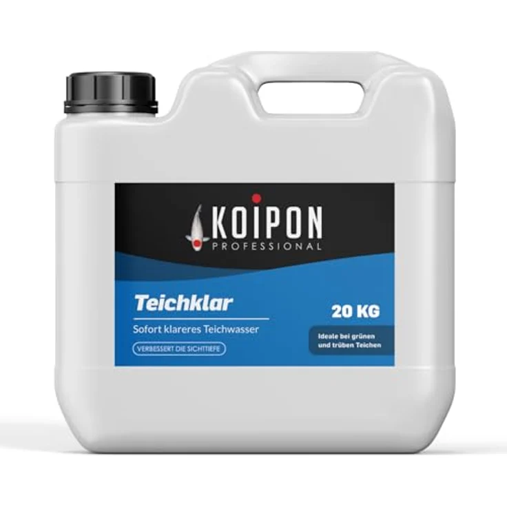 KOIPON Teichklar 20L Teichwasseraufbereiter, klar für trübes Wasser, reduziert Phosphat und Schwermetalle – Bild 1