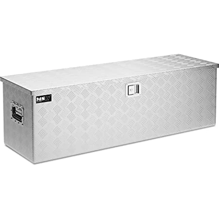 MSW Alubox Riffelblech 150 L Transportkiste - Aluminium Werkzeugkoffer 124 x 38 x 38 cm - Preisvergleich – Bild 2