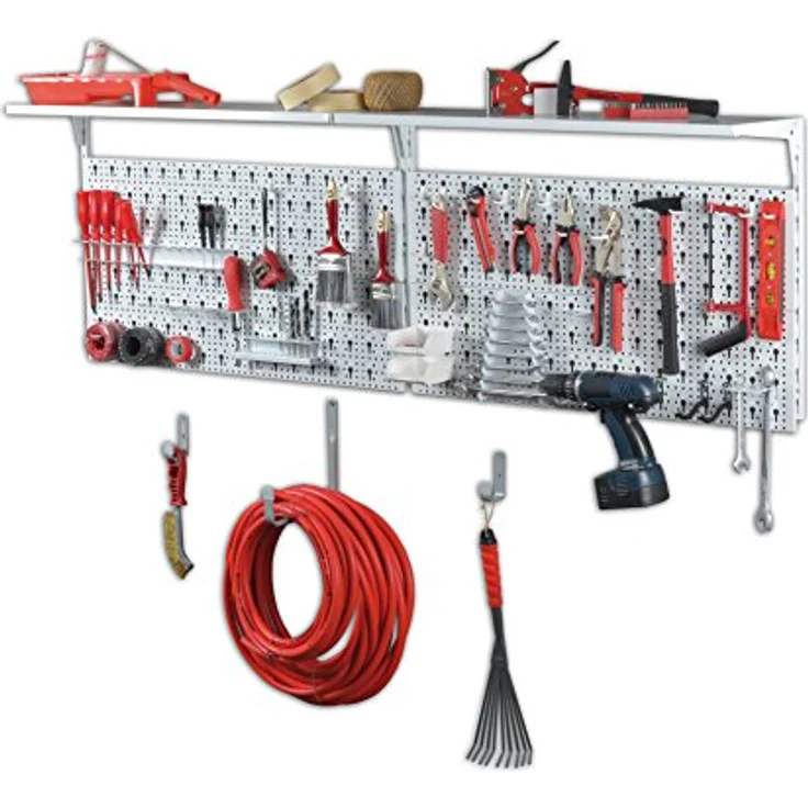 Element System ORGANIZER 3 Werkzeugwand, 72-teilig inklusive Schrauben und Dübel, Lochwand weiß, flexibel einsetzbar und hochbelastbar – Bild 2