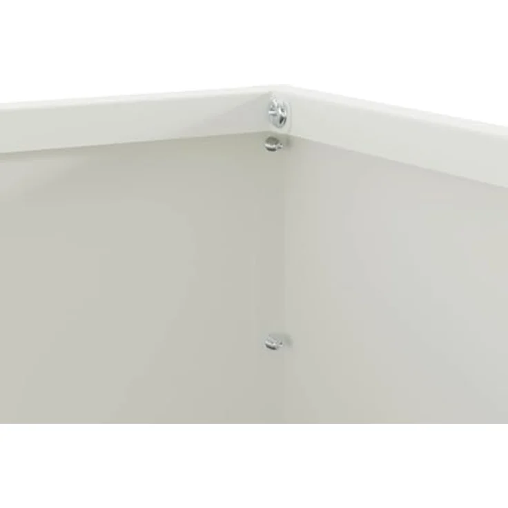 vidaXL Beetumrandung Raseneinfassung Weiß, 60 x 60 x 13 cm aus robustem Stahl, wetterfest und modern designter Gartenrand – Bild 8