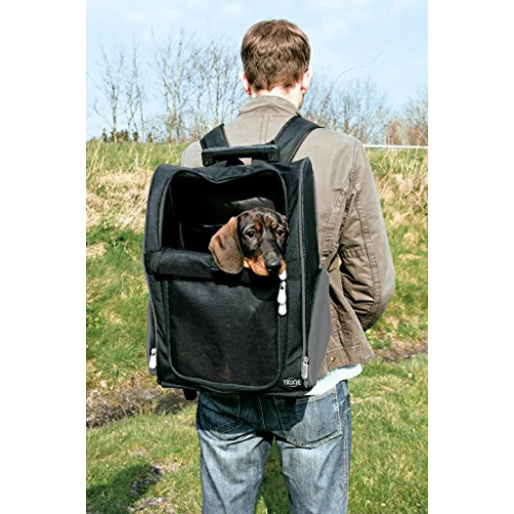 TRIXIE Tbag Trolley 32x45x25cm aus Nylon schwarz – Bild 3
