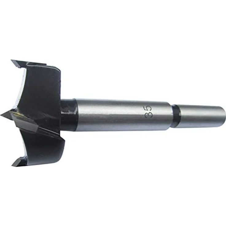 FORTIS Kunstbohrer HW 30mm, Fräser mit zentrierter Spitze und 2 Vorschneidern für Hartholz und Pressplatten, in Kunststoffbox