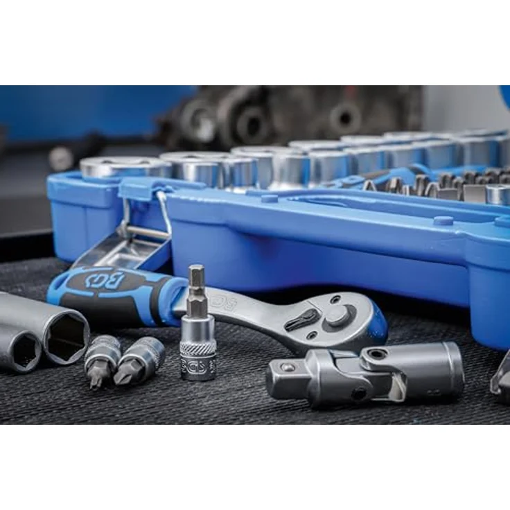BGS technic Bohrer- und Bitset 2245, 62-teiliges Set mit verschiedenen Bits und Werkzeugen aus Chrom-Vanadium-Stahl – Bild 2
