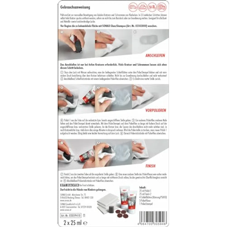 SONAX 03059410  KratzerEntferner Set 50 ml – Bild 2