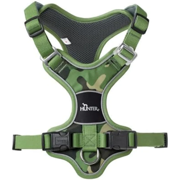 HUNTER Geschirr Divo Up Camouflage grün L, ergonomisch und stark reflektierend – Bild 2