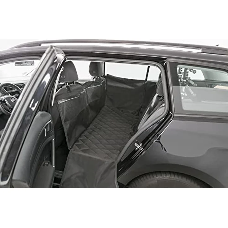 TRIXIE Pflegeleichte, rutschfeste Liegemöglichkeit Für Die Rückbank Auto-Schondecke Für Hunde, 1,55 × 1,30 M, Schwarz Mit Extra Hohen Seitenteilen - 13203 – Bild 2