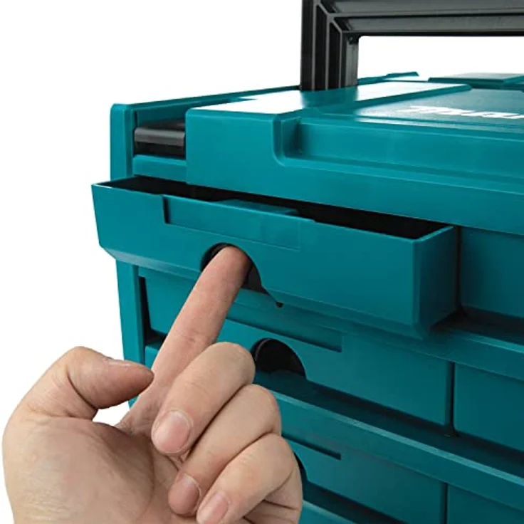 Makita MAKSTOR 3.6 Werkzeug Koffer 6 Schubladen ( P-84333 ) 395 x 295 x 215 mm – Bild 4