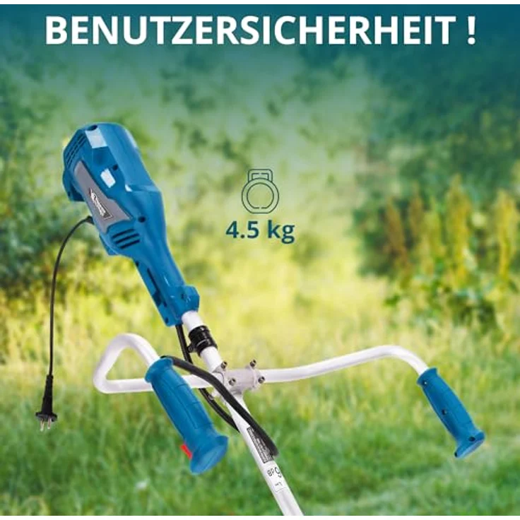 Könner & Söhnen Elektro-Rasentrimmer KS BCT-1400, 1.400 W, Schnittbreite Faden 42 cm, Schnittbreite Messer 25,5 cm, ergonomisch und leicht – Bild 5