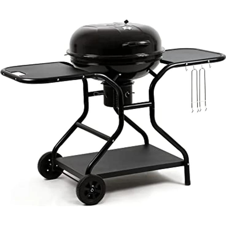 BBQ-Toro Kugelgrill Ø 57 cm mit Ablagefläche und Grillrostheber | Grillfläche Ø 54,5 cm | BBQ Kugelgrill Holzkohle, Barbecue Kugelgrill, Grill Holzkohle rund, Holzkohlegrill mit Deckel - Preisvergleich – Bild 2