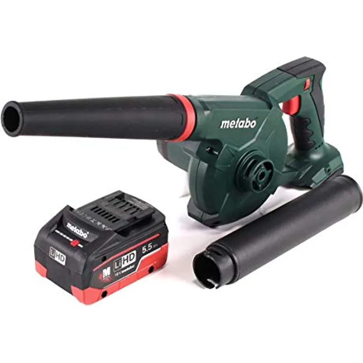 Metabo AG 18 Akku Gebläse 18 V plus 1x LiHD Akku 5,5 Ah - ohne Ladegerät Laubbläser