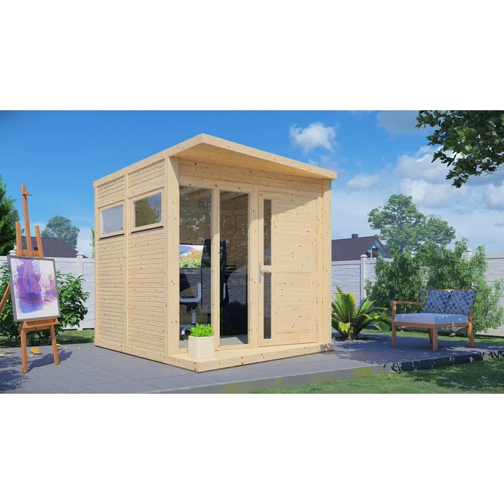 BERTILO Gartenhaus Concept Office, modernes Design mit Rhombus-Profil, BxT: 237x311 cm, farbig endbehandelt, ca. 5,3 m² Fläche