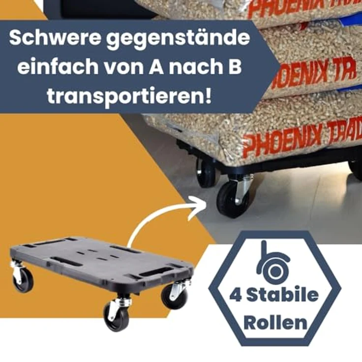 GarPet 2er Set Pflanzenroller, wetterfeste Rollbretter mit 360° drehbaren Transportrollen, klickbarem System für flexible Nutzung – Bild 4