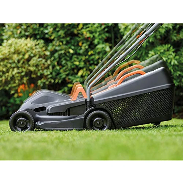Black+Decker BEMW351GL2 Elektro-Rasenmäher -trimmer-Kit - 1.000 W, 32cm Schnittbreite, 3-fach axial Schnitthöhenverstellung, 35l Grasfangbehälter, inkl. 200W Einhand-Rasentrimmer – Bild 8