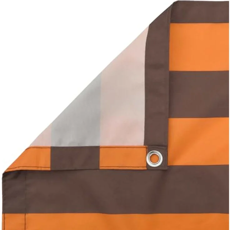 vidaXL Balkon Sichtschutz 150 x 600 cm, UV- und wasserabweisender Stoff mit PU-Beschichtung, Orange und Braun – Bild 6