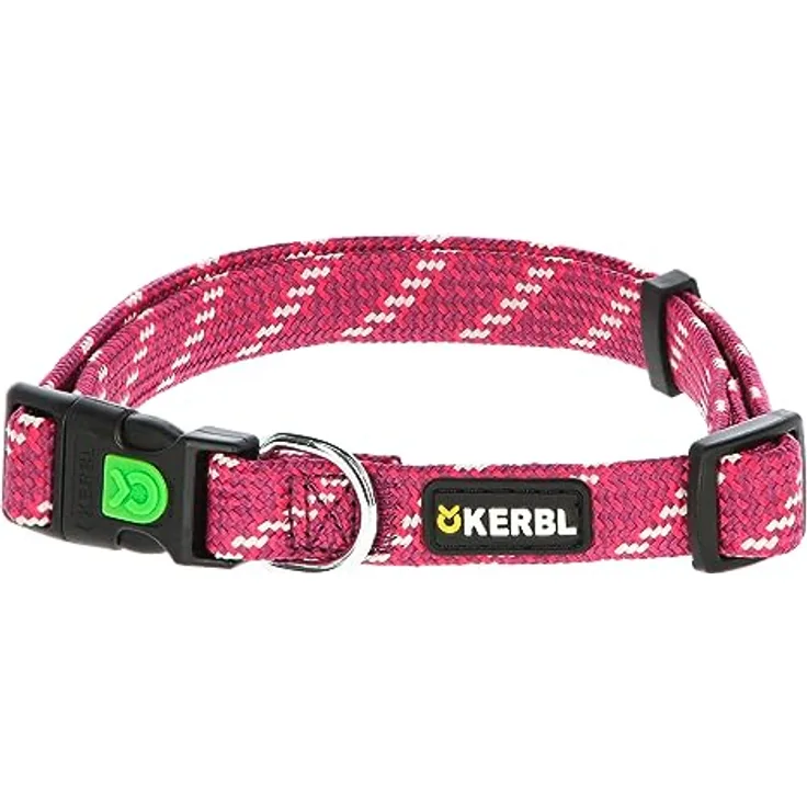 Kerbl Pet Halsband Colorado, Fuchsia, 25 mm, stabile Verbindung aus zwei Materialien, verchromte Beschläge mit Zugentlastung, 40-65 cm