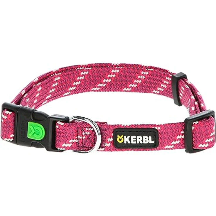Kerbl Pet Halsband Colorado, Fuchsia, 15 mm mit stabilen verchromten Beschlägen und Zugentlastung, 25-35 cm – Bild 1