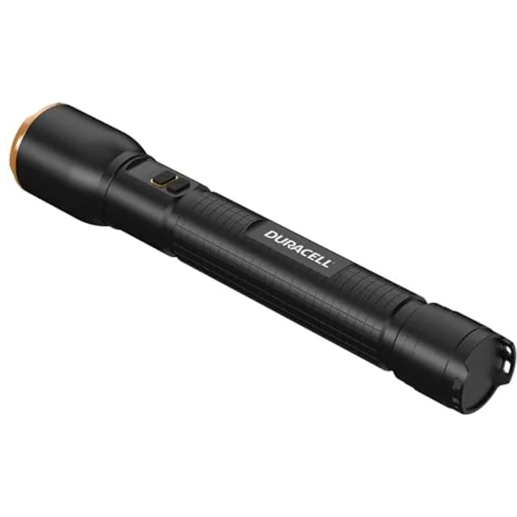 Duracell DF6000R, Taschenlampe schwarz mit 750 Lumen, 230 m Reichweite, IP54, USB-C Aufladung – Bild 2