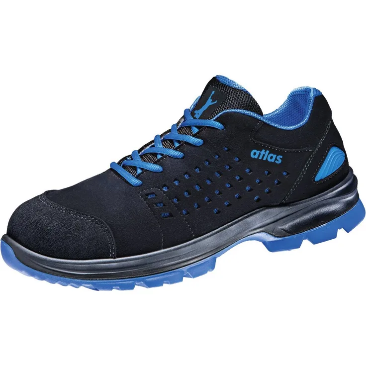 Atlas Schuhe SL 405 XP blue ESD Arbeitsschuh, Aluminiumkappe, metallfreie Durchtritthemmung, schwarzes Obermaterial