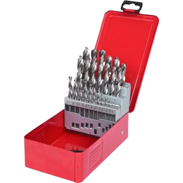 KS Tools 330.2613 HSS-G Spiralbohrer-Satz, 25-tlg. in Stahlblechkassette, Durchmesser 1-13mm, robust und präzise – Bild 3