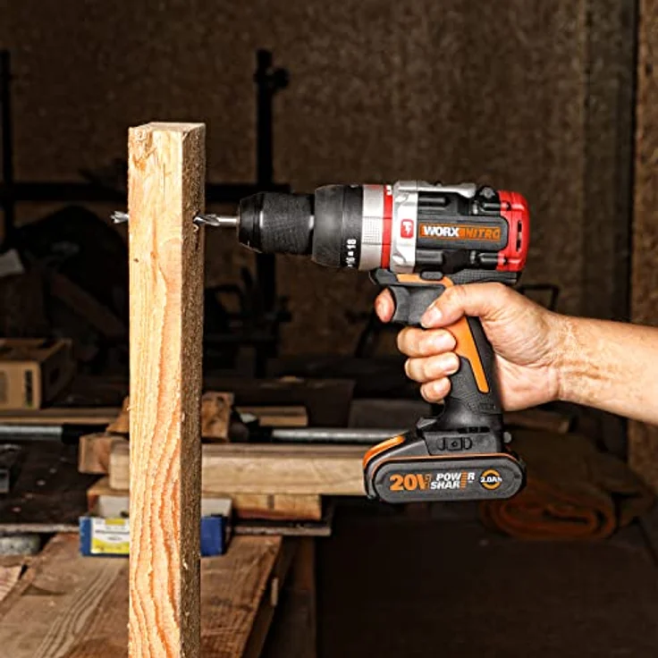 WORX WX354.9 Schlagbohrhammer 20V Max SlammerDrill ohne Akku und Ladegerät, 20 V, Schwarz – Bild 13