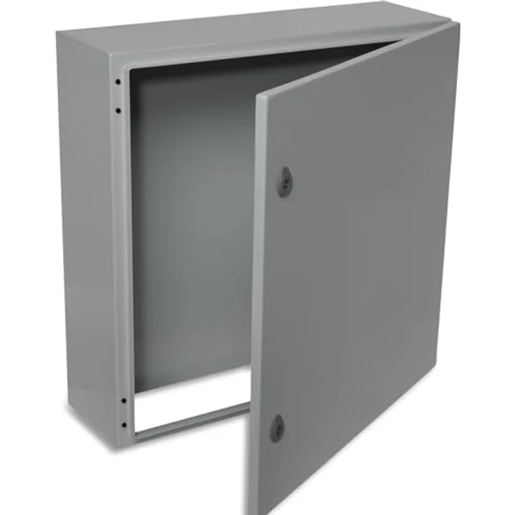 BOXEXPERT Verteilerkasten Treva, IP66 wasserdichtes Stahlblechgehäuse 600x600x200mm, grau, IK10 schlagfest, wetterfest für Outdoor-Installationen – Bild 1