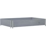 vidaXL Hochbeet Paletten-Aufsatzrahmen Grau 120x80 cm Massivholz Kiefer(Stackbare, faltbare Palettenbox für Garten und Lagerung)