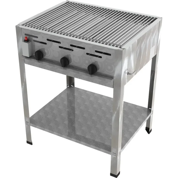 ChattenGlut Gasgrill ChattenGlut Gastrobräter 10,8kW mit Einzelne Edelstahlstäbe als Rost, BxTxH: 650x530x800 cm, in Edelstahlfarbe