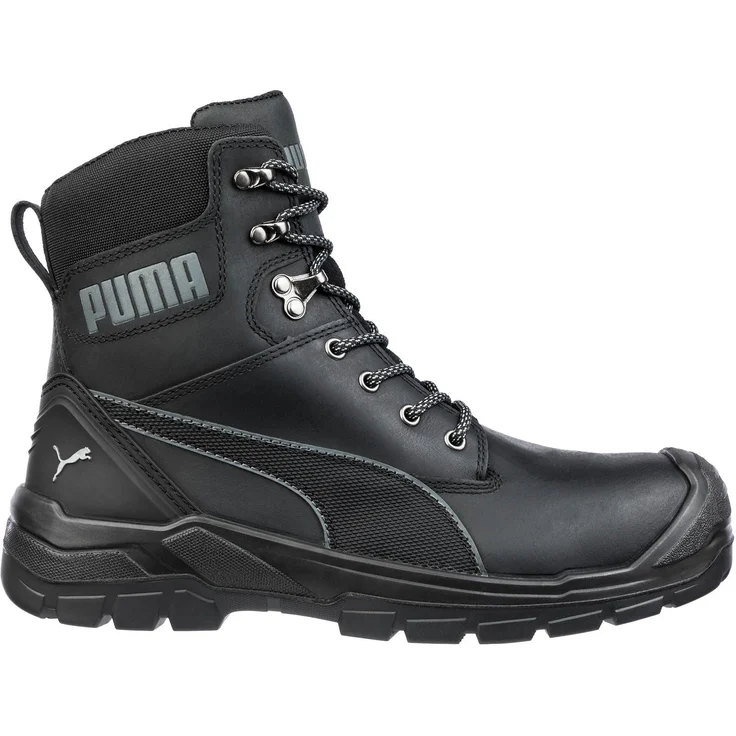 PUMA Safety CONQUEST BLK CTX HIGH Arbeitsschuh, Fiberglaskappe, 17 cm hoher Schaft, wasserabweisend, schwarz – Bild 1
