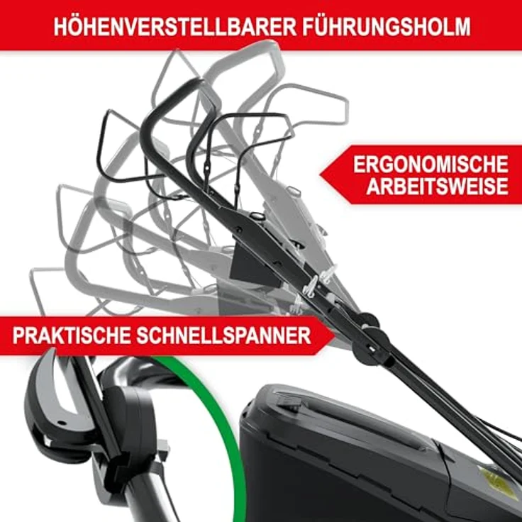 ONBEST TXC-3651, Benzin-Rasenmäher mit 6,5-PS-Viertaktmotor, 51 cm Schnittbreite, Tornado XCUT Mähsystem und 60-Liter-Fangkorb – Bild 8