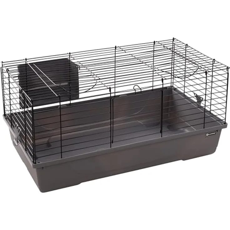 Flamingo MEERSCHWEINCHEN- UND ZWERGKANINCHENKÄFIG MOBI S GRAU 75x47x40CM aus Metall und Kunststoff