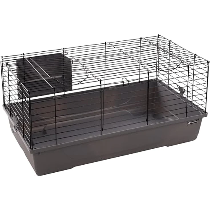 Flamingo MEERSCHWEINCHEN- UND ZWERGKANINCHENKÄFIG MOBI S GRAU 75x47x40CM aus Metall und Kunststoff – Bild 1