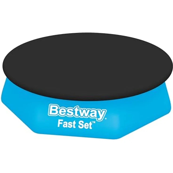 Bestway PVC-Abdeckplane Ø 240 cm, schwarz, rund – Bild 4