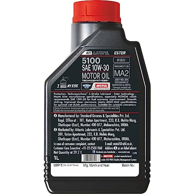 Motul 104062 5100 4T, 10 W-30, 1 L, 221x117x63.5 – Bild 3
