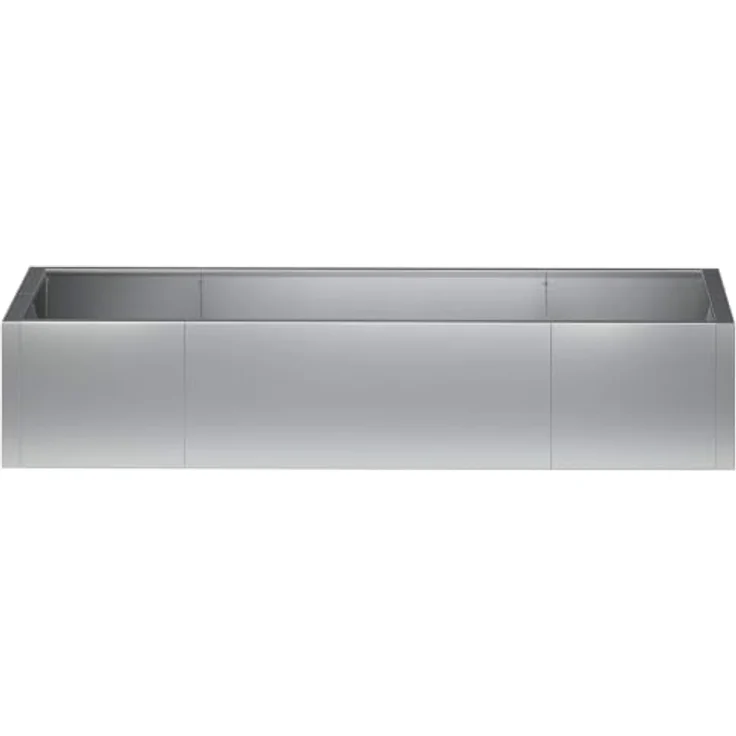 vidaXL Beetumrandung Stützmauer, 6 Stück, modulare Bauweise aus verzinktem Stahl, 200 x 100 x 40 cm, wetterbeständig, Silber – Bild 7