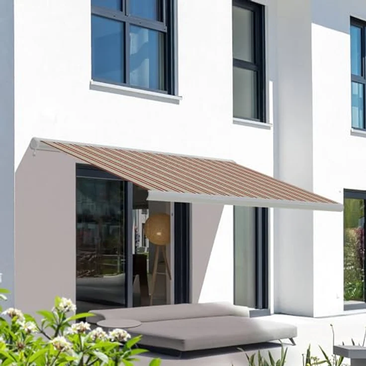 Four & More elektrische Vollkassettenmarkise Eclipse Premium 4x3m mit hochwertigem Polyacryltuch (PA) in Wildrose, UV-Schutz 50+ und Smarthome-fähigem Dooya Markenmotor – Bild 2