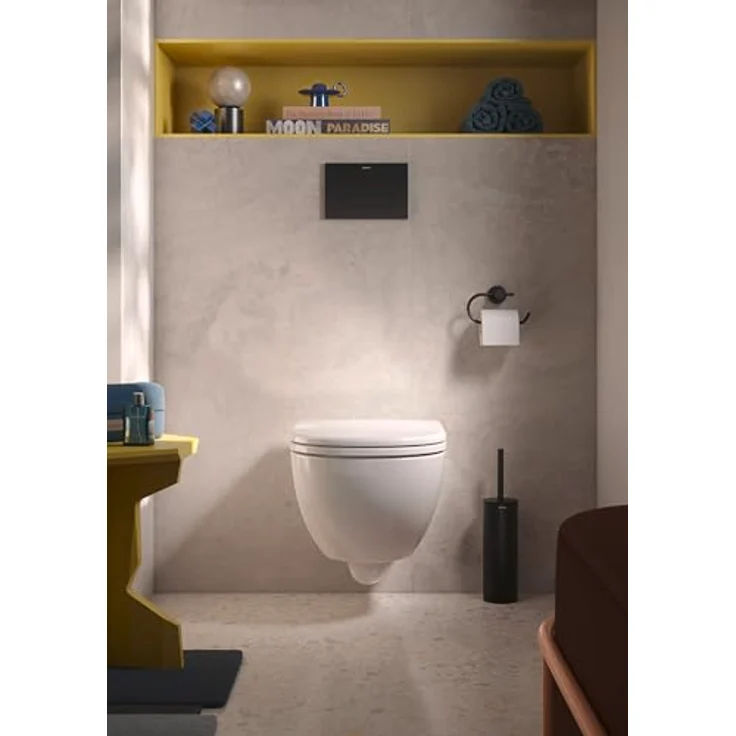 Duravit D-Code Wand-WC Compact, Tiefspüler, rimless, 370x480x360mm, Weiß Hochglanz – Bild 4