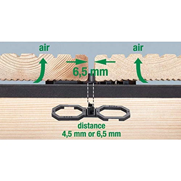 Spax Abstandhalter Air, 100 Stk. Abstandshalter für Terrassendielen, 4,5 mm Fugenbreite – Bild 3