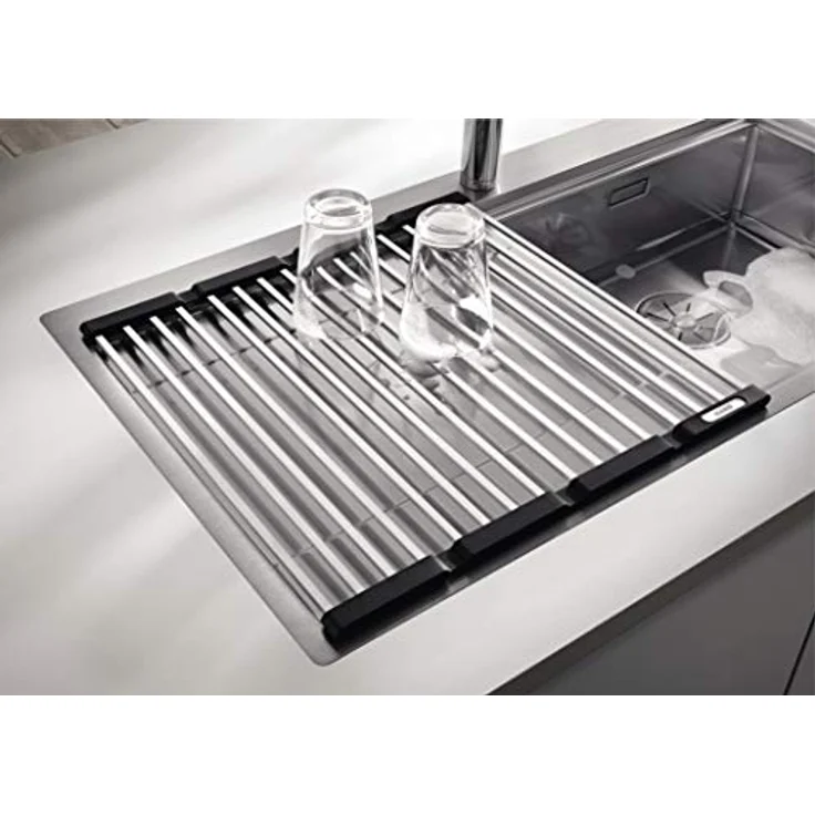 BLANCO Klappmatte | Edelstahl/Kunststoff | Als Abtropf für die Küchenspüle | Faltbare Matte für das Waschbecken in der Küche | Breite 440 mm – Bild 3